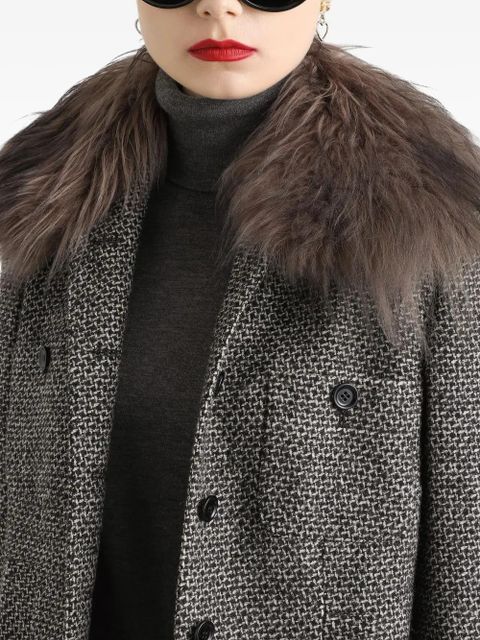 Dolce & Gabbana faux fur-collar jacket - Grey