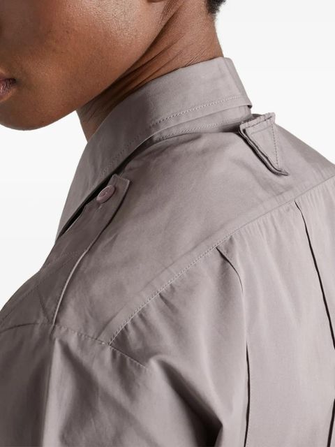 Prada short-sleeved poplin shirt - Grey