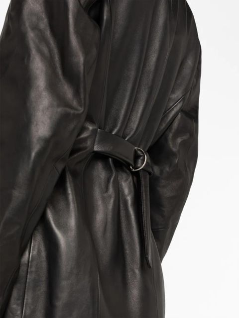 Magda Butrym single-breasted leather jacket - Black