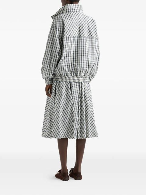 Prada checked collar blouson jacket - Neutrals