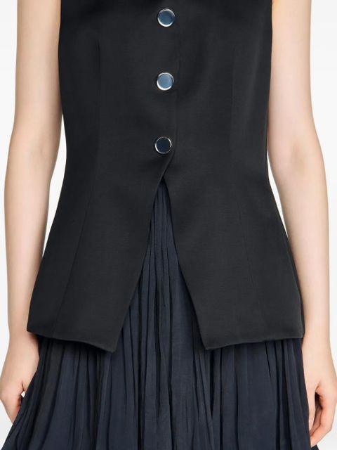 SANDRO layered sleeveless dress - Black