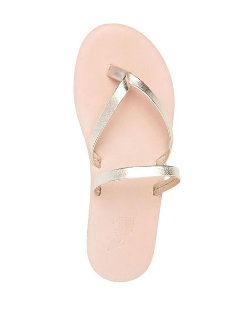 Ancient Greek Sandals Vachetta leather flip flops - Metallic
