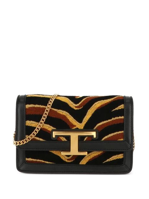 Tod's animal-print chain shoulder bag - Black - zdjęcie produktu nr 1
