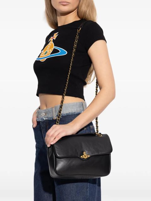 Vivienne Westwood Anita chain logo shoulder bag - Black - zdjęcie produktu nr 2