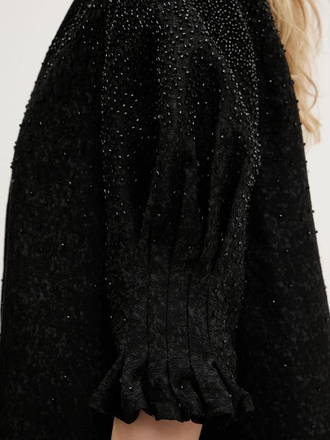 Stine Goya sukienka kolor czarny mini oversize SG-PF25-D128-2379