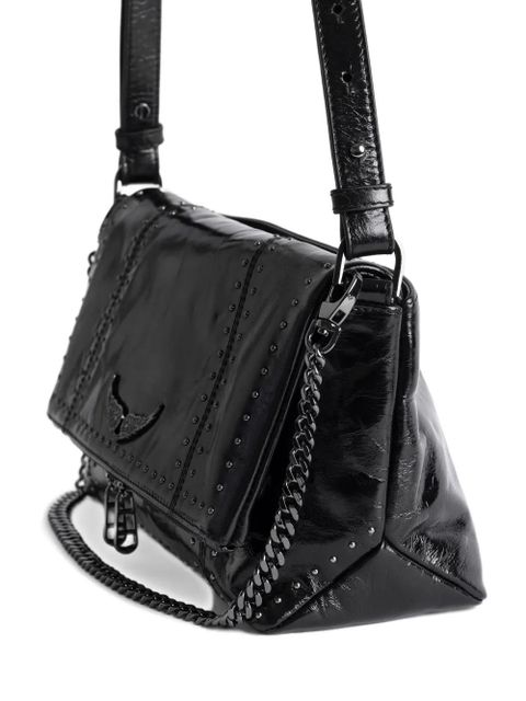 Zadig&Voltaire Rocky II studs leather shoulder bag - Black