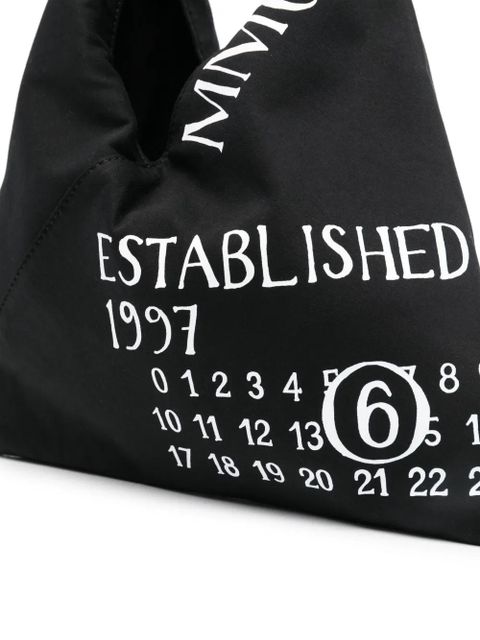 MM6 Maison Margiela numbers-motif tote bag - Black