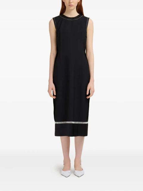 Marni stitched-detail sleeveless midi dress - Black - zdjęcie produktu nr 2