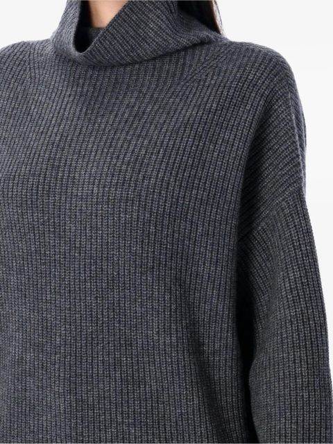 ISABEL MARANT high-neck ribbed knit - Grey - zdjęcie produktu nr 2