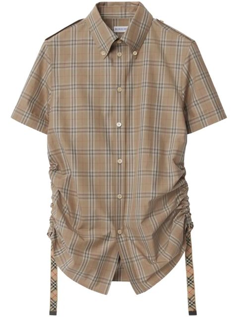 Burberry checkered cotton shirt - Neutrals - zdjęcie produktu nr 1