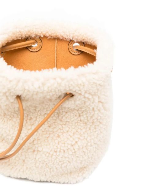 Tod's shearling bucket bag - Neutrals