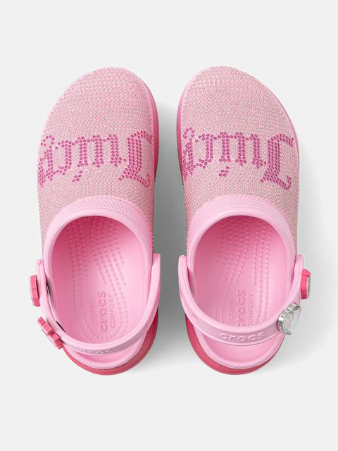 Crocs klapki Juicy Couture Bae Clog damskie kolor różowy na platformie 211104.90H
