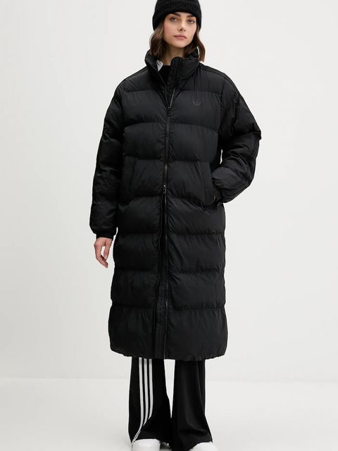 adidas Originals kurtka Long Puffer kolor czarny zimowa JX2957