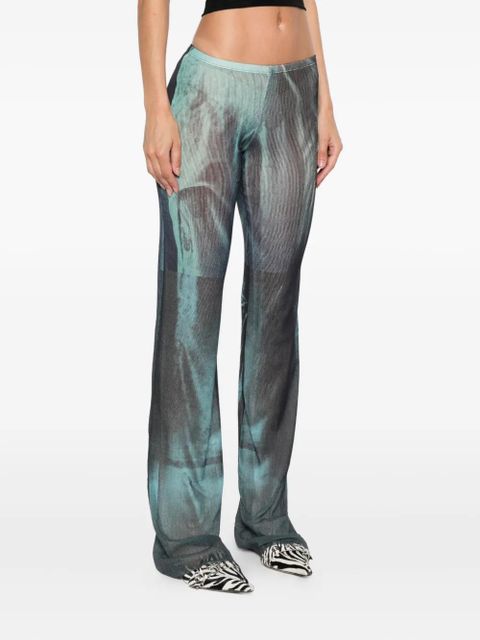 Jean Paul Gaultier abstract-print trousers - Blue