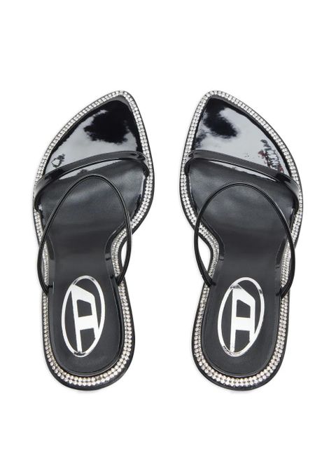 Diesel 90mm crystal-embellished stiletto sandals - Black