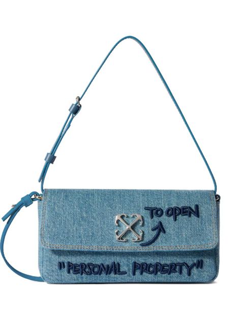 Off-White Jitney 0.7 denim arrow bag - Blue - zdjęcie produktu nr 1