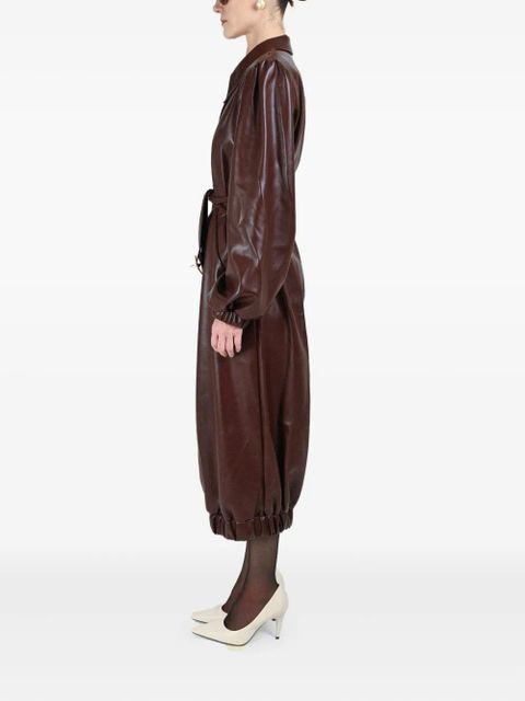 Rowen Rose buttoned-up belted coat - Brown