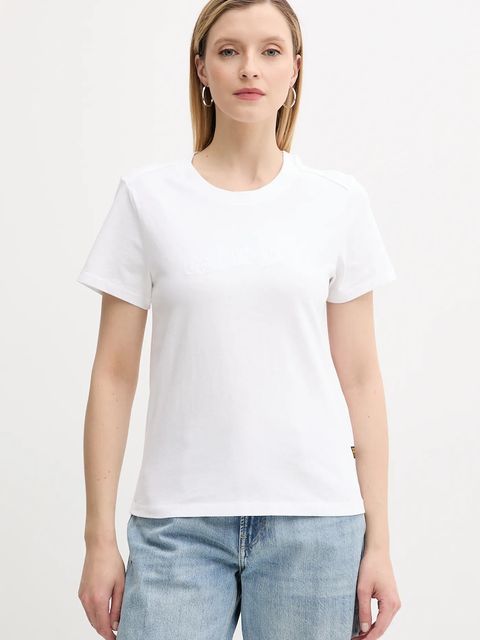 G-Star t-shirt bawełniany damski kolor biały D26248-D101 - zdjęcie produktu nr 1