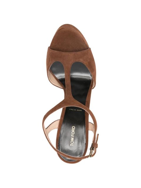 TOM FORD platform heeled sandals - Brown
