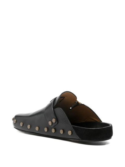 ISABEL MARANT Mirvin buckled studded mules - Black