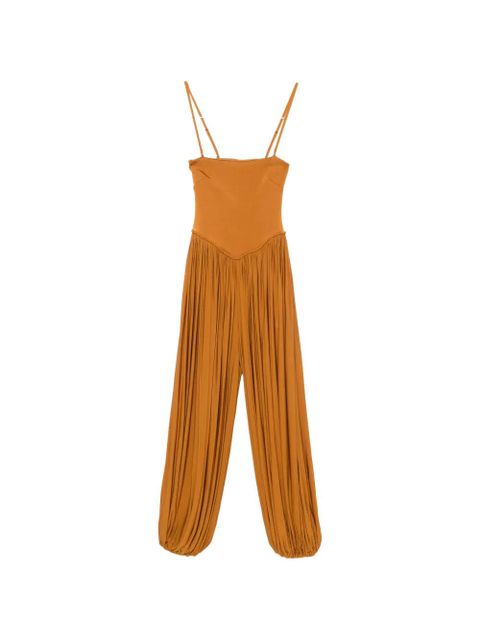 ZIMMERMANN Luna pleated-leg jumpsuit - Brown - zdjęcie produktu nr 1