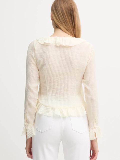 Hoss Intropia koszula damska kolor beżowy regular 6282656 - zdjęcie produktu nr 2