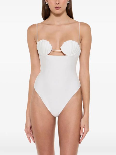 Oséree bridal shell swimsuit - White