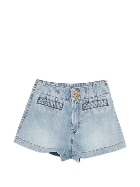 ZIMMERMANN Indra braided-trim shorts - Blue - zdjęcie produktu nr 1
