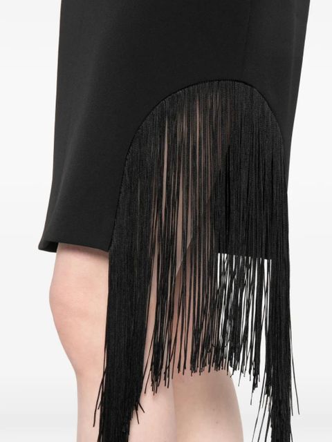 PINKO fringed mini skirt - Black