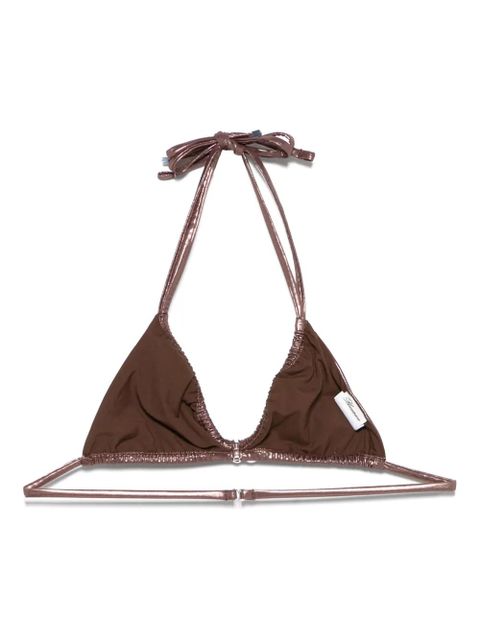 Blumarine rose laminated bikini top - Brown - zdjęcie produktu nr 2