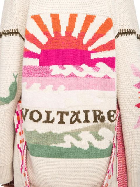 Zadig&Voltaire fringed belted cardigan - Neutrals