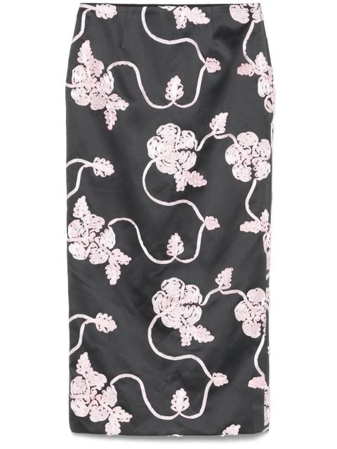 ROTATE BIRGER CHRISTENSEN appliqué pencil skirt - Grey - zdjęcie produktu nr 1