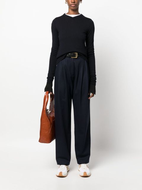 TOTEME crew-neck thumbslot jumper - Blue - zdjęcie produktu nr 2