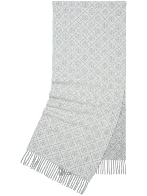Tory Burch T Monogram scarf - Grey - zdjęcie produktu nr 1