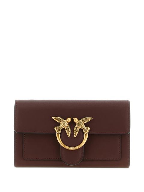 PINKO Love Simply metallic buckle flap wallet - Brown - zdjęcie produktu nr 1