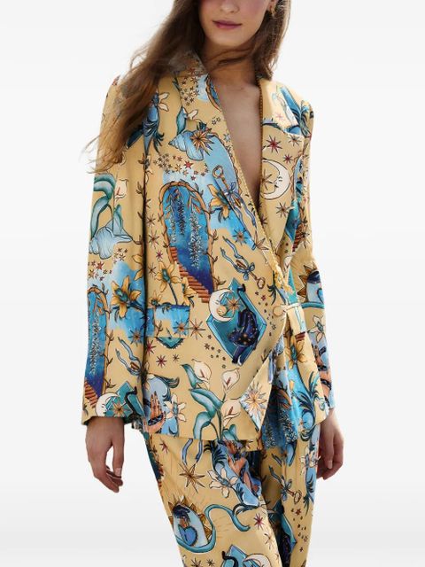 FARM Rio Sand Mystical printed blazer - Neutrals - zdjęcie produktu nr 1