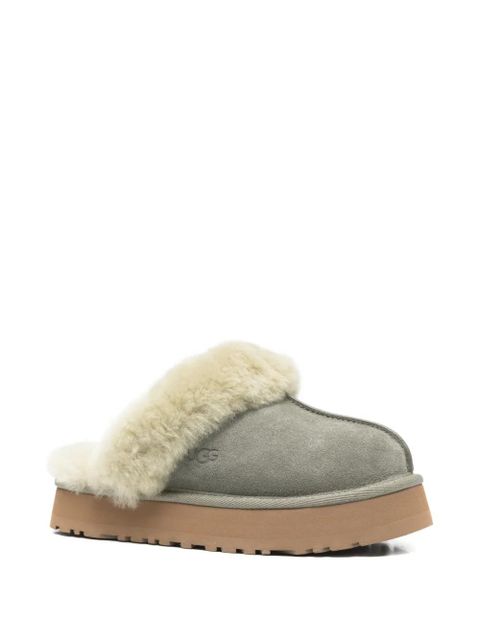 UGG Disquette platform fur slippers - Green - zdjęcie produktu nr 2