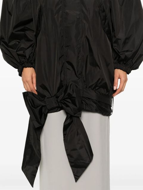 Simone Rocha lightweight bow-belt jacket - Black