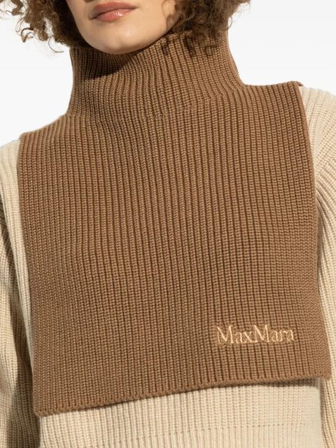 Max Mara ribbed high-neck virgin-wool scarf - Brown - zdjęcie produktu nr 2