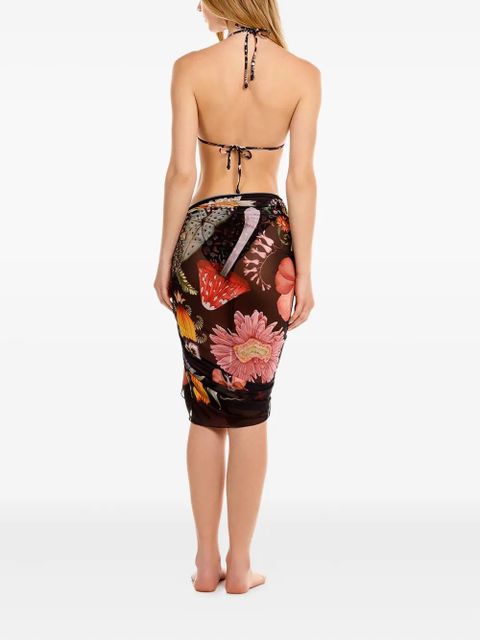 Agua By Agua Bendita floral-print sarong - Black