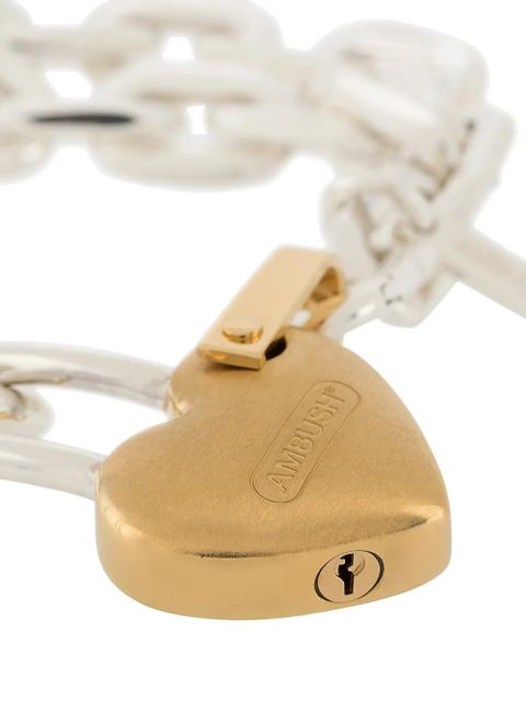 AMBUSH heart padlock bracelet - Silver