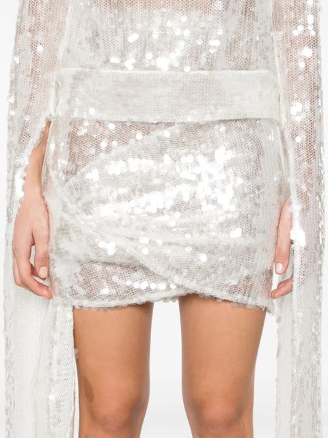 Coperni Knotted mini skirt - White