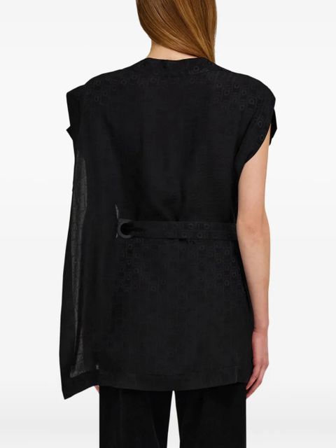 Ferragamo Ferragamo monogram blouse - Black