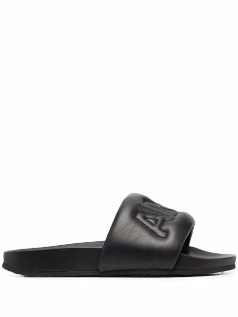 AMBUSH logo-quilted slides - Black - zdjęcie produktu nr 1