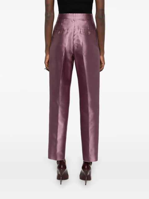 Max Mara metallic-effect tailored trousers - Purple