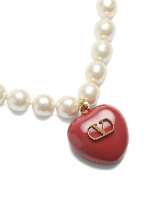Valentino Garavani Coeur Royal necklace - White