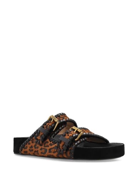 ISABEL MARANT Lennyo leopard-print sandals - Orange - zdjęcie produktu nr 2