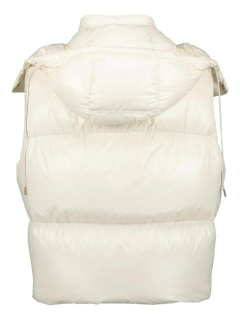 Moncler quilted hooded puffer gilet - White