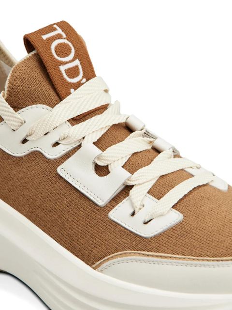 Tod's logo-detail lace-up sneakers - Brown