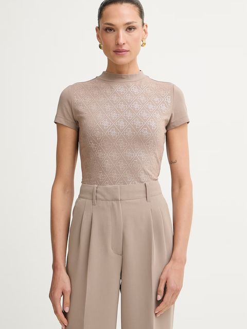 Guess T-shirt damski z bawełną - zdjęcie produktu nr 1